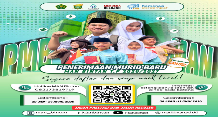 Siap Naik Level! MAN Bintan Buka Pendaftaran Murid Baru T.P 2026/2027