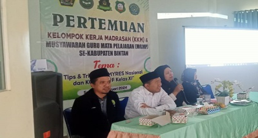 KKM MA BINTAN GELAR PERTEMUAN PERDANA SEMESTER GENAP DI MAN BINTAN