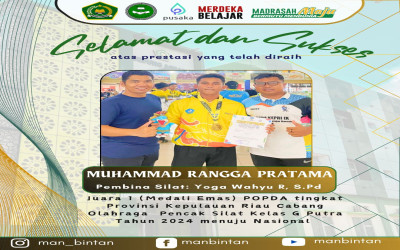 Siswa MAN Bintan Sumbang Emas Cabor Pencak Silat untuk Bintan